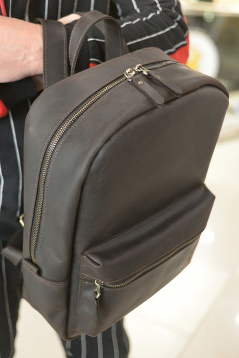 Rucsac din piele naturală. Rucsac pentru laptop. Genuine Leather Backpack. Laptop Backpack