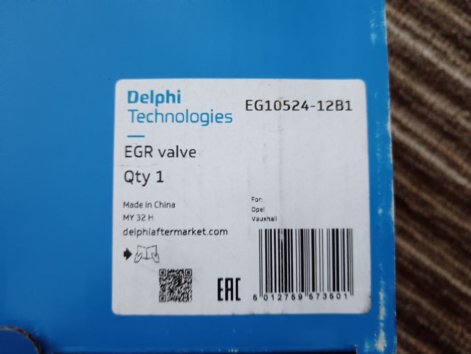 Vand supapa EGR DELPHI pentru 1.7 CDTI (Opel Asta H, J si altele)