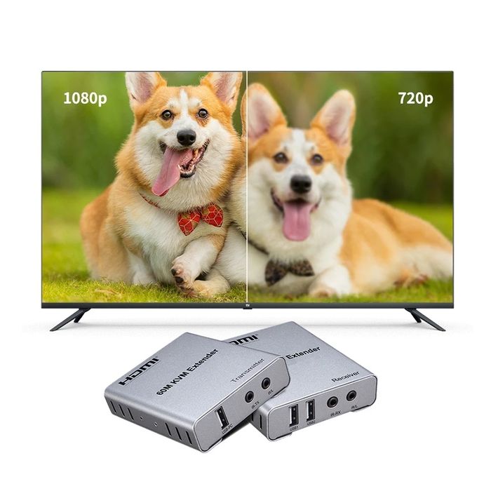HDMI + USB удлинитель 60М 1080p, HDMI USB Extender 60M , Lan, Ethernet