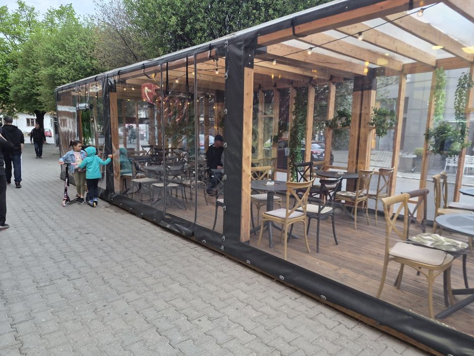 Închidere terasa foișoare cu folie transparenta de cristal