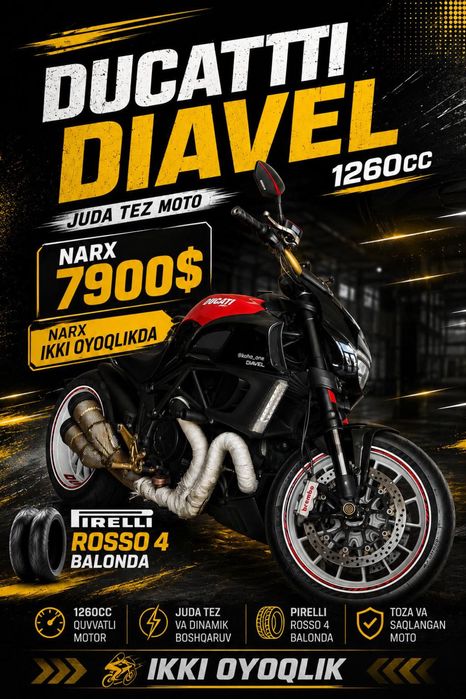 Moto bice Ducati diavel 1260cc
