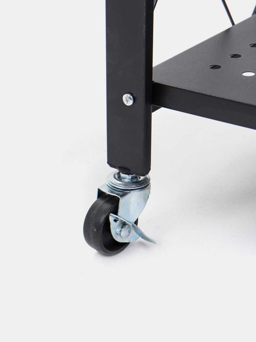 Напольный металлический стеллаж на колесиках, для кухни, 3/4/5 полок