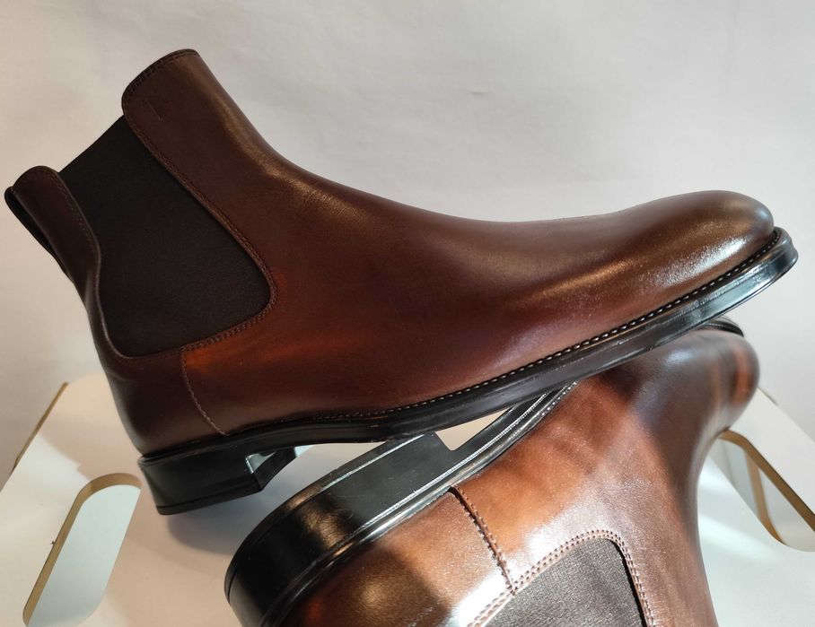 Ghete chelsea de lux 41 41.5 plain toe TOD"S NOI piele naturala moale maro