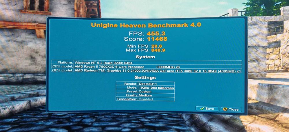 Мощен Геймърски Компютър Ryzen 5 7500X3D/32Gb DDR5/1Tb/RTX 3080/WIFI & BT/Гаранция