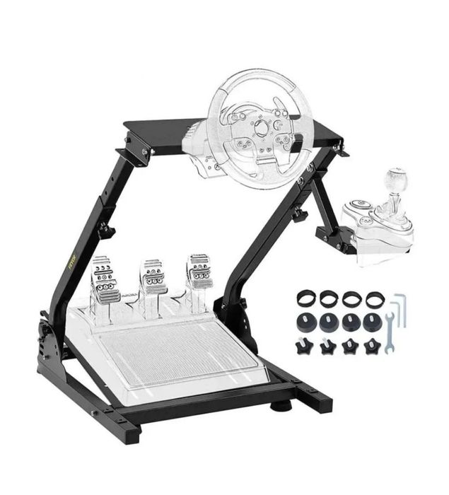 Стойка симулатор за състезания, регулируема височина, сгъваем дизайн,