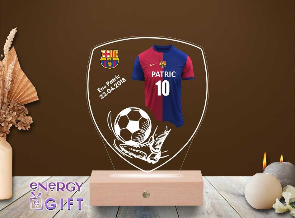 Lampa Led Personalizata – Fotbal FC Barcelona