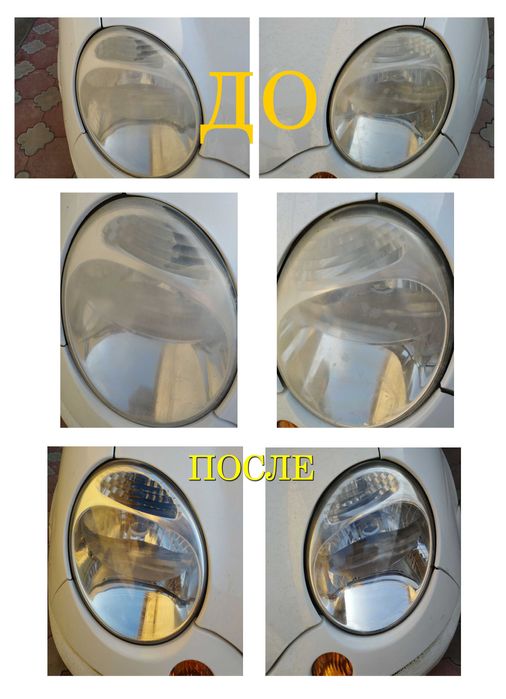 Полировка фар химическая