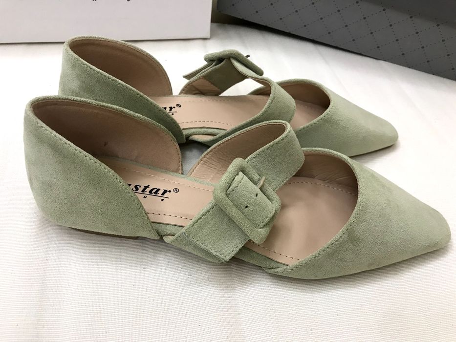 Pantofi Marco Tozzi noi, culoare fistic