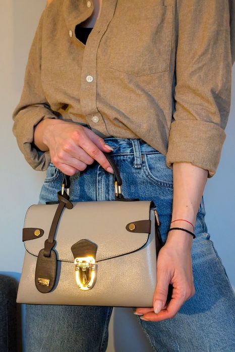 НОВО! ЛИКВИДАЦИЯ! Дамска чанта с метална закопчалка Silver&Polo