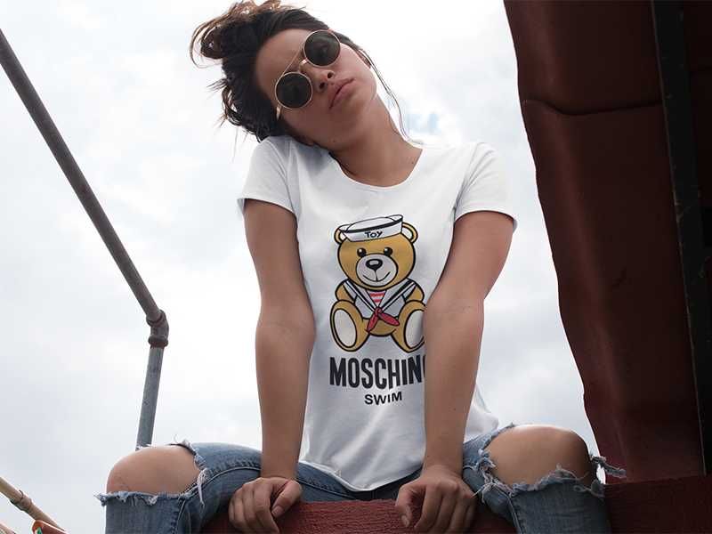 Тениска Moschino Bear принт Различни модели