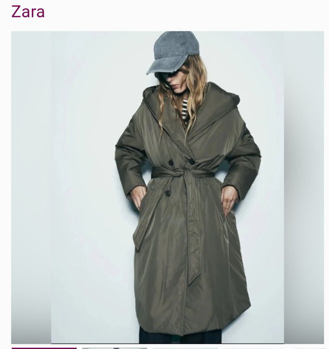 Пальто с капюшоном ZARA