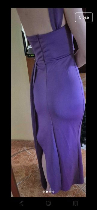 Rochie lunga, mov, trena