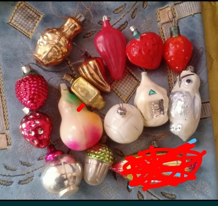 Игрушки новогодние. Производство СССР.