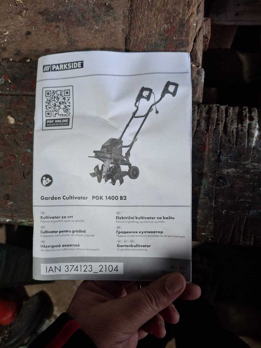 Vand motocultor Parkside 1400 B2 nou