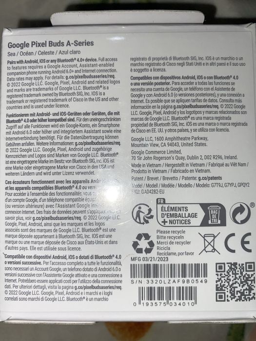 GOOGLE Casti Wireless Pixel Buds A Series