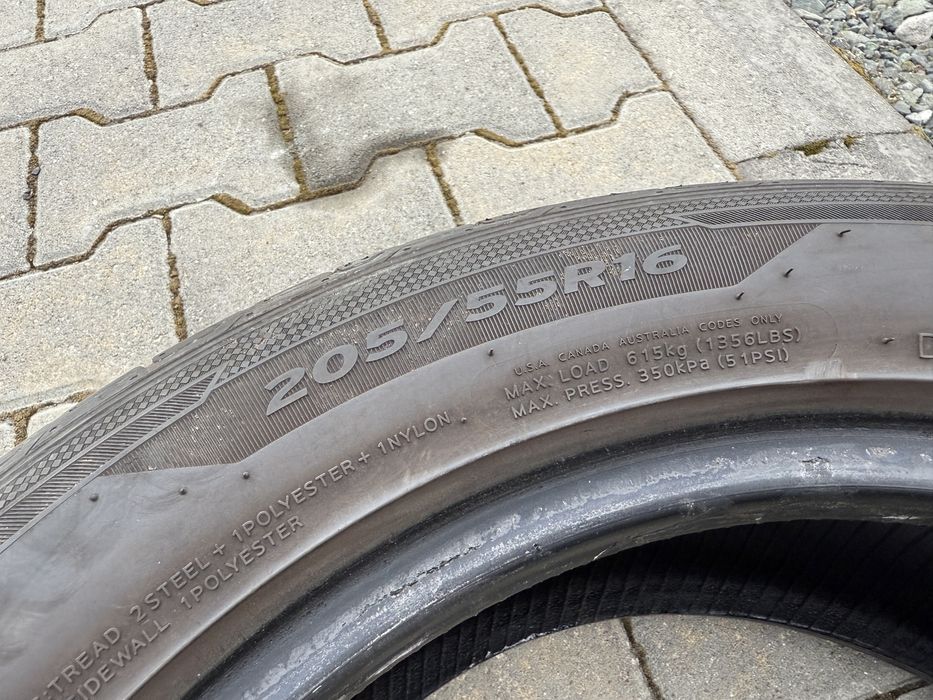 4бр. Летни Гуми С Борд 205/55R/16 -HANKOOK- DOT:4417- 5.2мм. + 4.9мм.