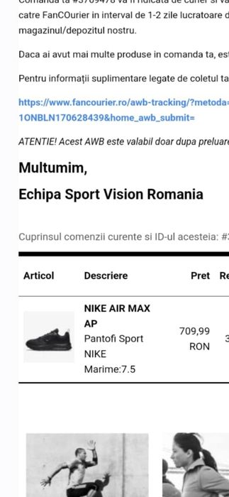 Pantofi sport Nike air max mărimea 40,5 purtați foarte putin 400 lei