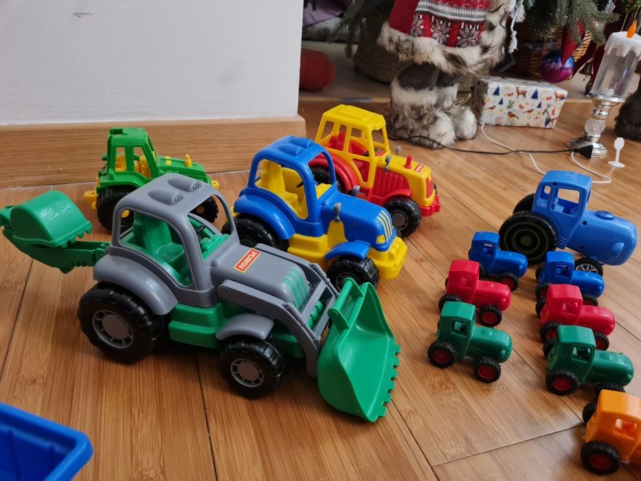 Игрушки полесье трактор бульдозер прицеп