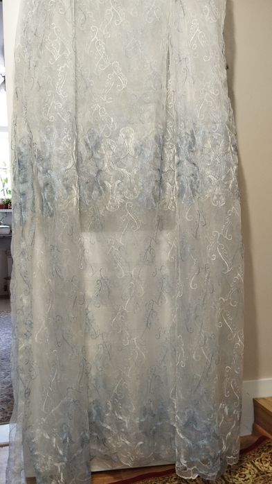 Продам. тюль, бело-голубой