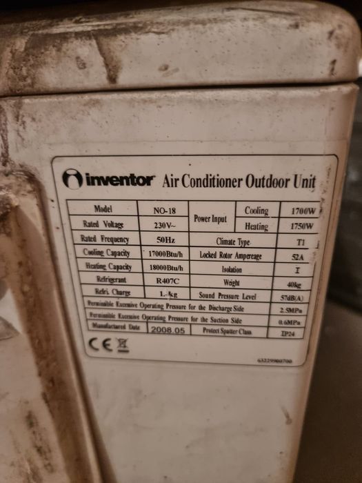 Aer condiționat 1800 btu Inventor