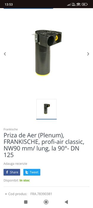 Reducere Plenum distribuitor ventilatie 125