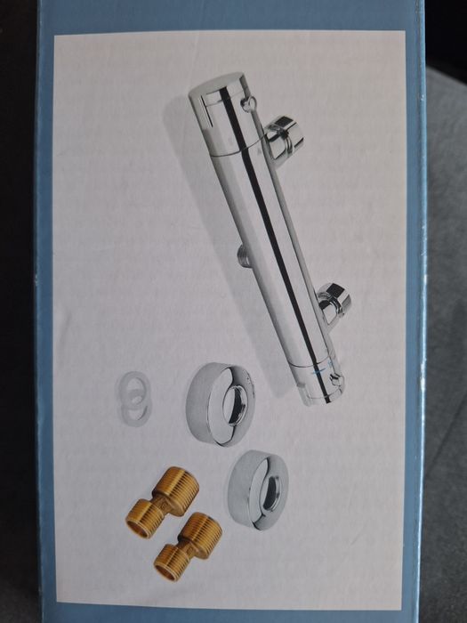 Шкаф Етажерка смесител с термостат за душ