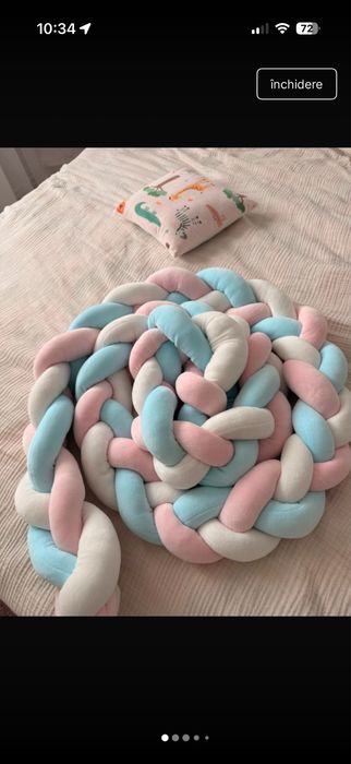 Protectie impletita laterale patut bebe