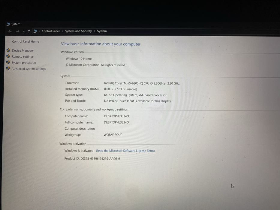Laptop Lenovo Y700
