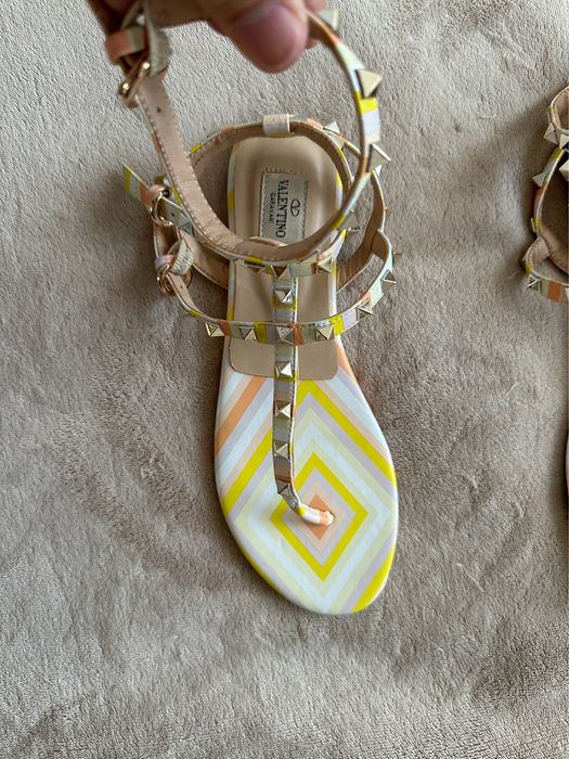 Valentino rockstud caged flat sandals