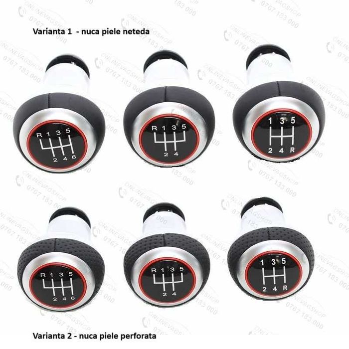 Nuca schimbator piele perforata S-line pt Audi TT, A3, A4 ,A5,A6,Q5