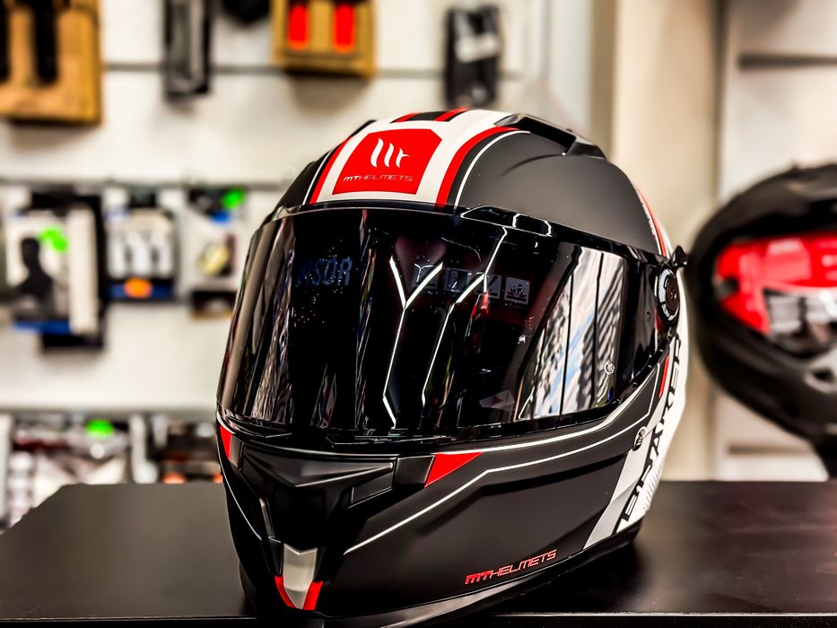 Casca Moto MT BRAKER sv Alb Mat