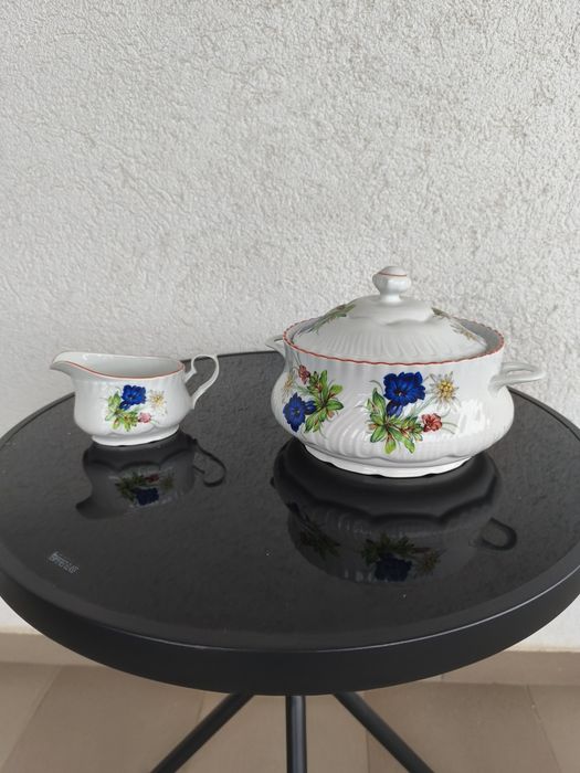 Bol de supa din ceramica decorat
