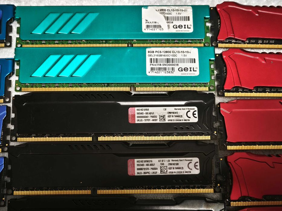 memorie ram 8gb ddr3 1600 mhz Kingston Corsair Crucial Geil G.Skill