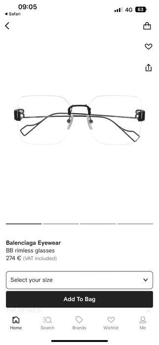 Ochelari fara rama Balenciaga