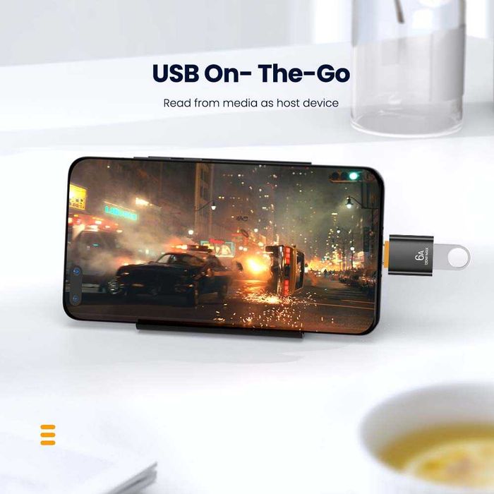 Адаптер   с USB OTG на Type C,  USB типа «мама» на USB «папа»