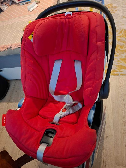 Scaun auto ISOFIX GB Base-fix, 45-105 cm, Roșu