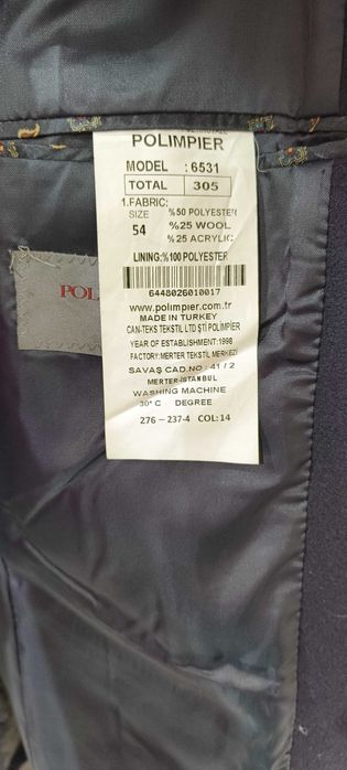 Palton barbati Polim Pier marimea 54