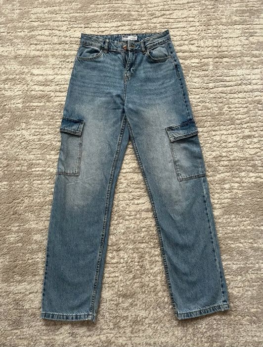 Blugi albaștri cargo