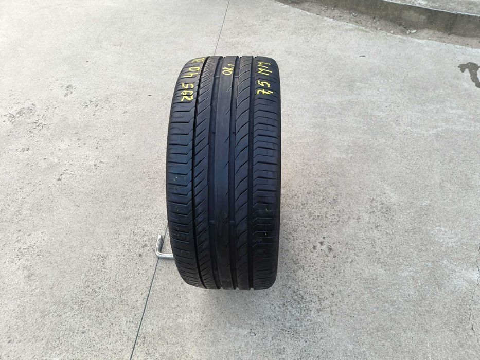 O anvelopa vara 295 40 22 continental sportcontact 5 profil de 7,5 mm