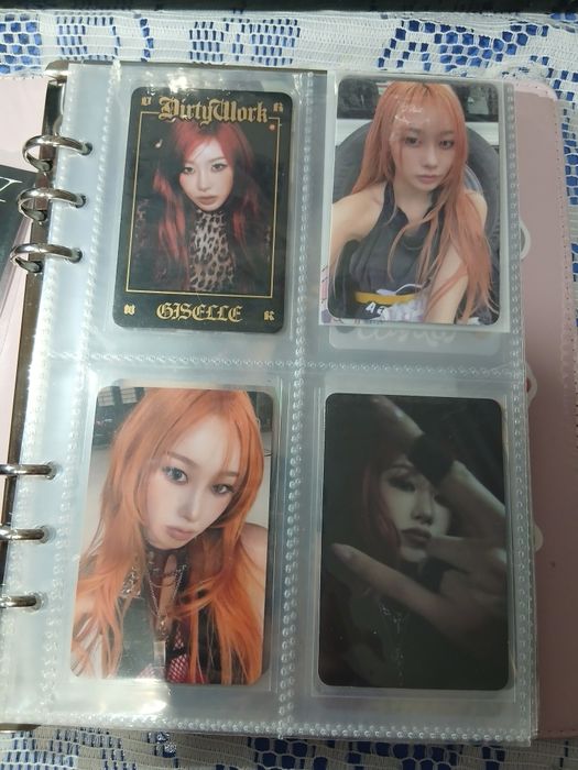 kpop photocards aespa and others.