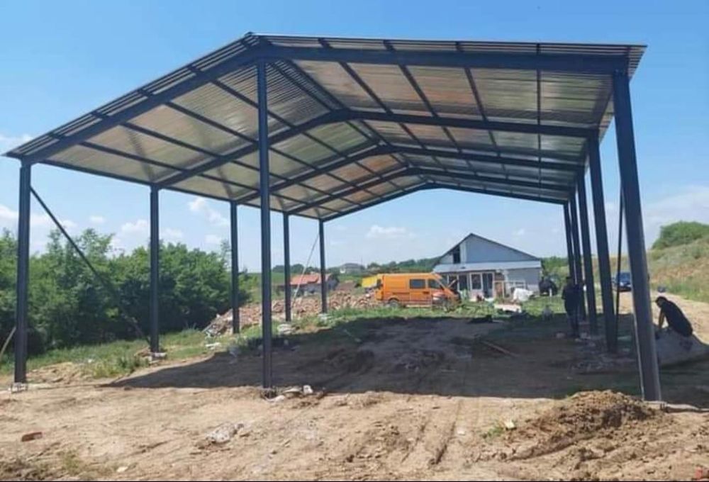 Vând hală metalică 10x25 din profile IPE