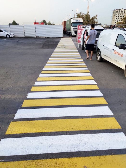 Дорожная Разметка от 6.500 сум.Razmetka.Парковочные места.Пешеходные