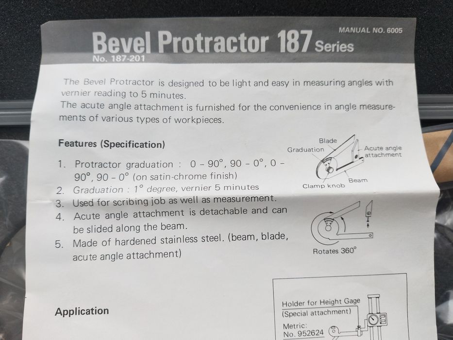 Угломер 187 Bevel Mitutoyo