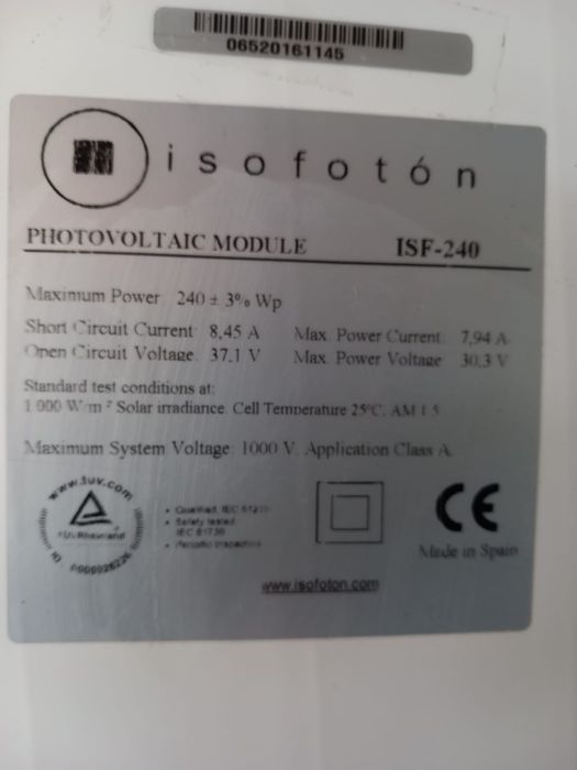 Panouri solare fotovoltaice 250w