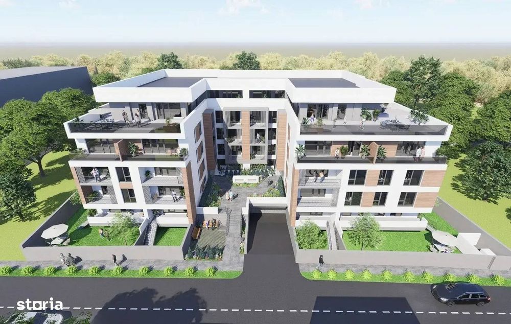 Apartament 2 camere cu gradina proiect nou zona Pallady