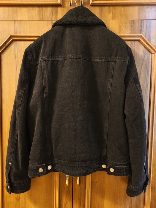 Geacă Mango Man din denim shearling – NOUĂ, cu etichetă