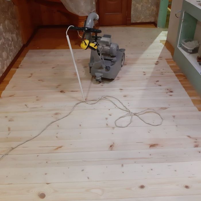 Шлифовка пол паркет ламинат палубний пол Илларионов...