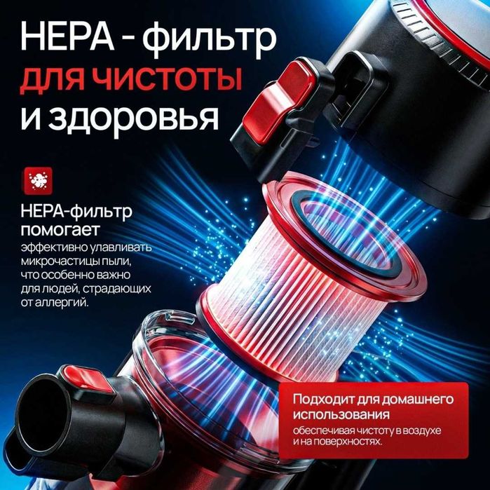 Пылесос вертикальный беспроводной Larento Supreme, новый, гарантия