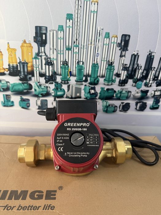 Циркуляционный латунный насос для отопление Greenpro RS 25-6 GB