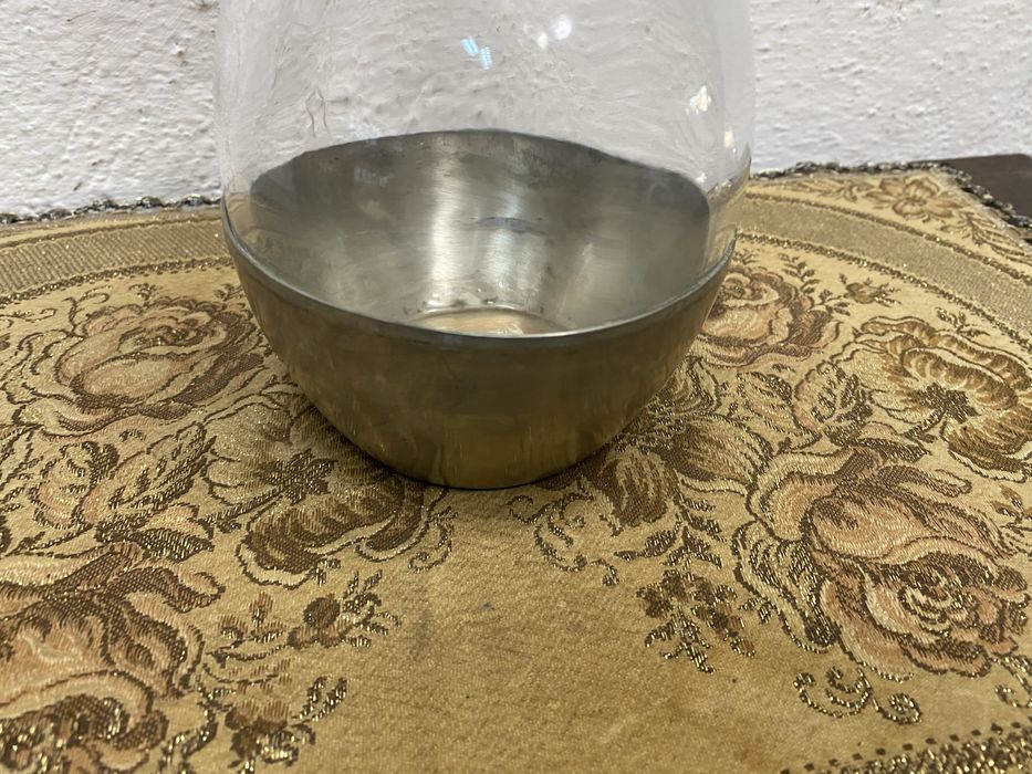 Винтидж гарафа стъкло и калай Италия 1955 1965